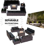 Kullavik 13 Pieces Outdoor Patio Furniture Set - Image 6