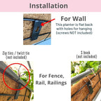 LaLaGreen Wall Planters for Outdoor Plants Window Flower Boxes Basket Attach to - Image 3