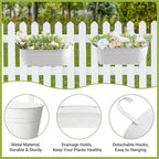 Dahey 5 Pcs Metal Iron Hanging Flower Pots - Image 3