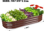 Raised Garden Bed Galvanized Planter Box Outdoor, Rot-Resistant Metal Garden - Image 2