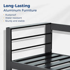 Wisteria Lane Patio Furniture Aluminum Loveseat, All-Weather Outdoor 2 Seats - Image 3