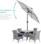 Best Choice Products 7.5ft Outdoor Solar Market Table Patio Umbrella - Image 2