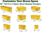 9-in-1 Galvanized Steel Raised Garden Bed // 8×2×1.5 ft Modular Planter - Image 2