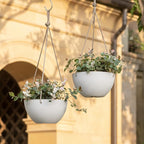 La Jolie Muse White Hanging Planter Basket - Image 4