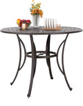 PHI VILLA Cast Aluminum Round High Bar Dining Tables by PHIVILLAThepioneerofcomfortablehouseholdsupplies