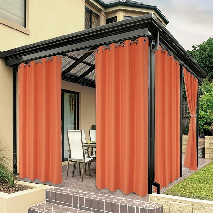 BONZER Outdoor Curtains for Patio Waterproof Thick Privacy Grommet Light by Bonzer