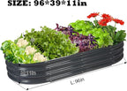 Raised Garden Bed Galvanized Planter Box Outdoor, Rot-Resistant Metal Garden - Image 2