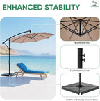 NEWBULIG 10FT Patio Umbrella, Offset Cantilever Outdoor Patio Table Umbrella - Image 4