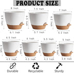 White Self Watering Pots with Drainage Planting Pot - Image 2