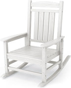 KINGYES HDPE Outdoor Rocking Chair, Widened Seat Patio Rocking Chair, Oversized by KINGYES