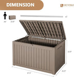 Devoko XXL 230 Gallon Resin Large Deck Box Waterproof Outdoor Storage Box - Image 2