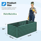 Quictent Galvanized Raised Garden Bed Metal Planter Box Bottomless - Image 6