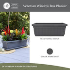 The HC Companies 24 Inch Venetian Window Planter Box - Image 2
