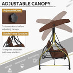 U-MAX Porch Swing with Cover, Patio Swing with Adjustable Backrest&Canopy 3 - Image 4