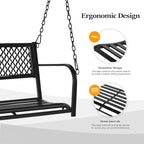 VINGLI Upgraded Metal Patio Porch Swing, 660 LBS Weight Capacity Steel Porch - Image 2