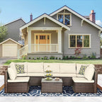 PayLessHere 8 Piece Patio Furniture Set Outdoor Furniture Sectional Sofa Set - Image 4