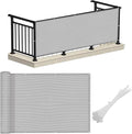 LOVE STORY 3'x16' Gray Balcony Screen Privacy Fence Cover UV Protection by LOVESTORY