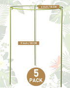 5-Pack Heavy Duty Plant Support Stakes, Metal Plant Ring Cages - Image 4
