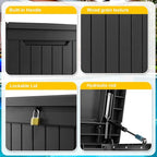 Deck Box - 280 Gallon Large Outdoor Storage box, Waterproof Patio Furniture and - Image 4