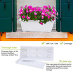 Window Box Planter, 7 Pack Plastic Vegetable Flower Planters Boxes 17 Inches - Image 6