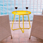 danpinera Outdoor Side Tables, Weather Resistant Steel Patio Side Table - Image 6
