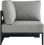 Modway Tahoe Aluminum Outdoor Sectional Corner Chair Gray - Image 4