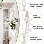 Hoteam 12 Pcs Macrame Plant Hangers Macrame Hanging Planters - Image 3