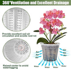 Orchid Pot with Saucers, 6 Packs of 4.3" Orchid Pots with Holes, Orchid Pots - Image 7