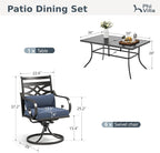 PHI VILLA 7 Pieces Outdoor Dining Set - Image 9
