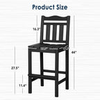 nalone Outdoor Bar Stools Set of 2, HDPE 44 Inch Tall Adirondack Chairs Bar - Image 3