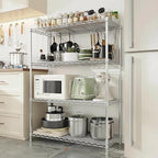 Xcity Storage Shelves, 4 Tier Heavy Duty Metal Shelving Unit - Image 4