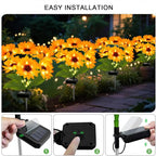 6 Pack Solar Sunflower Garden Lights 36 Vibrant Sunflowers LED Outdoor - Image 3