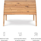Linon Home Dcor Linon Adirondack Woodstock Ottoman, Teak Stain, 21.6"W x - Image 15