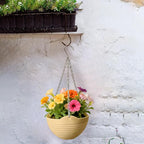 8 Pack 8 Inch Plastic Self Watering Hanging Planters, Colorful Hanging Basket - Image 6