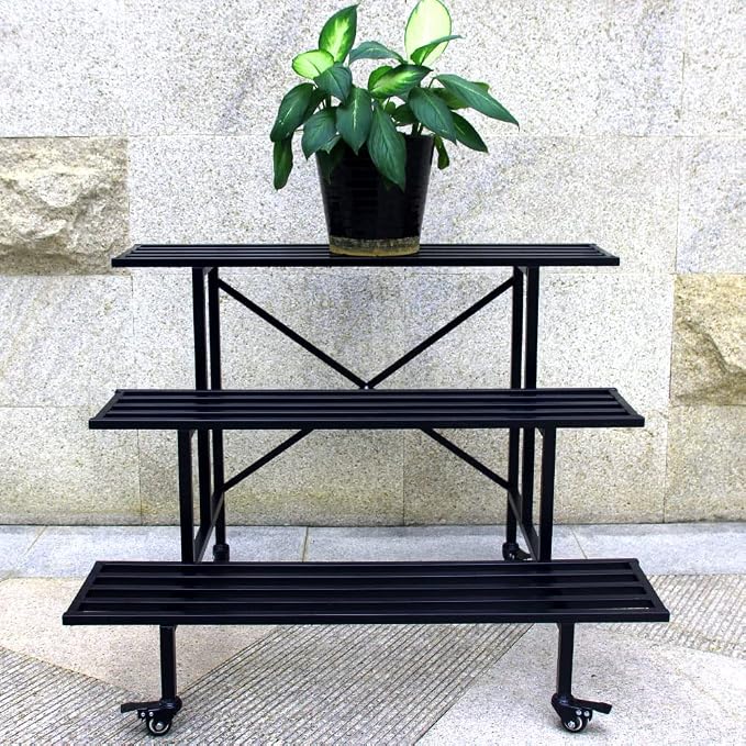 Zhongma 3 Tier Sturdy Metal Plant Stand by Zhongma