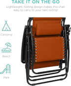 Best Choice Products 30” Wide Folding Zero Gravity Outdoor Recliner Patio - Image 9