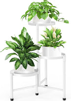 3 Tier Metal Corner Plant Stand Indoor Outdoor, Heightened widened 30 in Tall by ZOXILEN