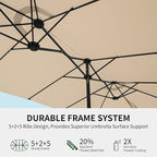 OLILAWN Patio Table Umbrella, 15ft Large Deck Umbrella - Image 5