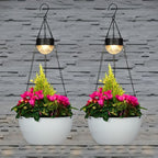 BAYN 2 Packs Solar Hanging Basket Planters - Image 2