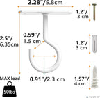 NACETURE Ceiling Hooks Heavy Duty 2 Pack - Image 8
