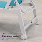 PURPLE LEAF Patio Lounge Chair 2 Pieces White Aluminum Outdoor Chaise Lounge - Image 7