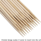 Bamboo Plant Stakes, HAINANSTRY Wood Plant Supports, Natural Bamboo Sticks - Image 4