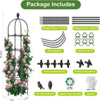 2 Pack Garden Obelisk Trellis, Metal Covered Plastic Coating Rustproof Heavy - Image 7