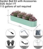 Garden Box Raised Flower Bed Galvanized Metal Planter Round Raised Garden Bed - Image 2