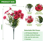 Artificial Flowers for Outdoor, Silk Flowers No Fade Fake Plastic Flowers UV - Image 7