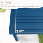LUE BONA Outdoor Coffee Table, HDPS Patio Coffee Tables - Image 6
