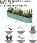 Galvanized Metal Planter Raised Garden Bed Kit - Image 3