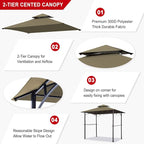 Eurmax USA High Performance Grill Gazebo Canopy Replacement Cover 5x8 BBQ - Image 3