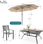 PHI VILLA 8 Piece Patio Dining Set - Image 9