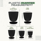 Utopia Home - Plant Pots Indoor - 7/6.6/6/5.3/4.8 Inches Home Decor Flower Pots - Image 2